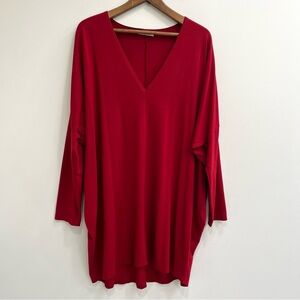 bryn Walker Red V-Neck Tunic
